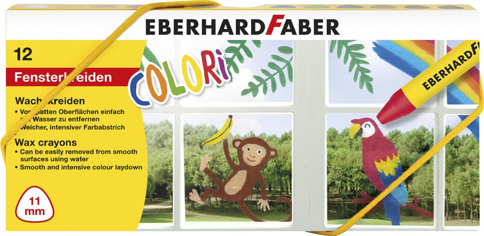 Eberhard Faber Fenster-Wachsmalkreide, 12er Kartonbox