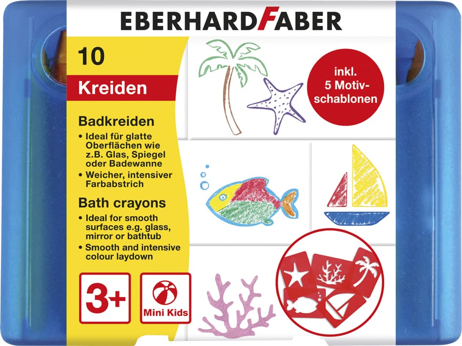 Eberhard Faber Badkreide Mini Kids, 10er Etui