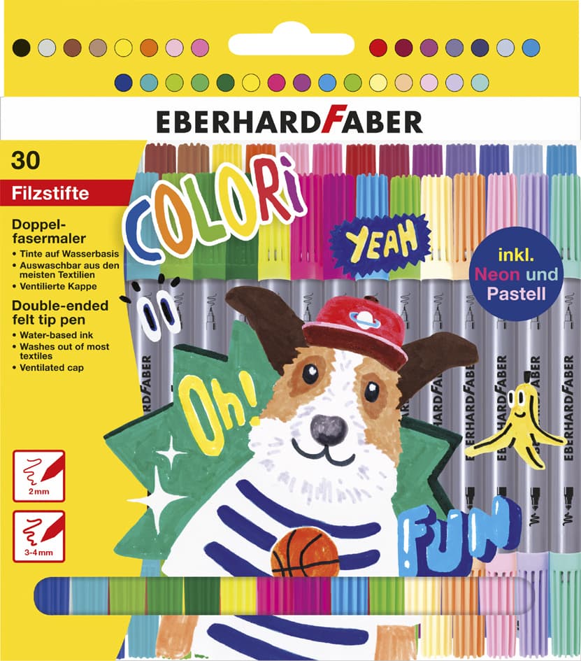 Eberhard Faber Doppelfasermaler Colori, 30er Kartonetui
