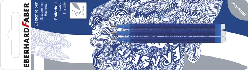 Eberhard Faber Ersatzmine Für Gelschreiber Erase It!, Blau