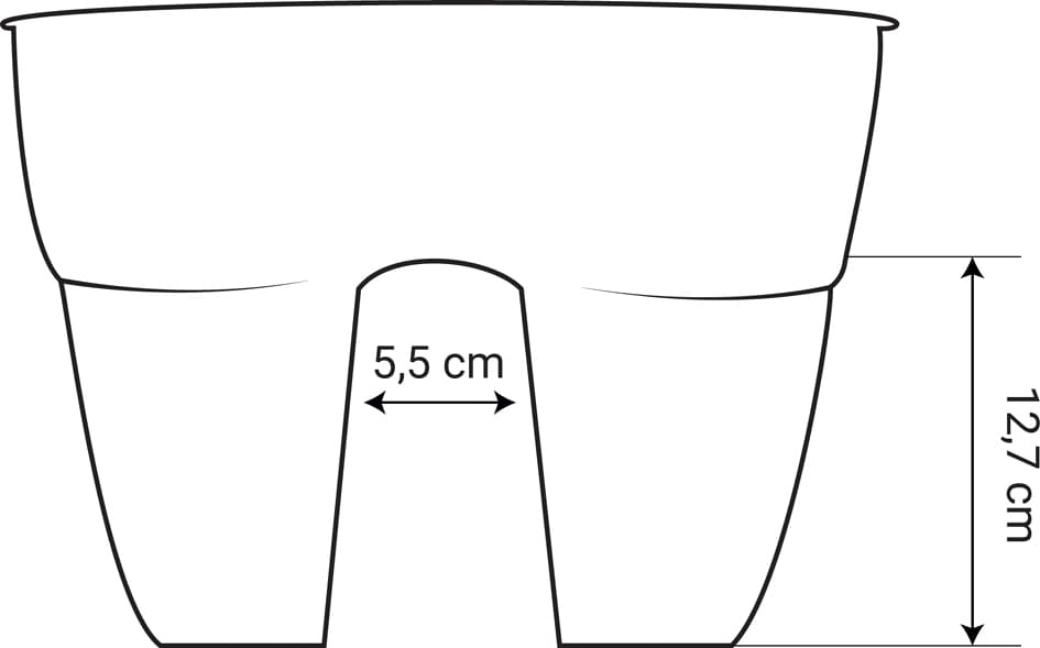 Eda Geländertopf , Osaka, , Durchmesser: 300 Mm, Anthrazit