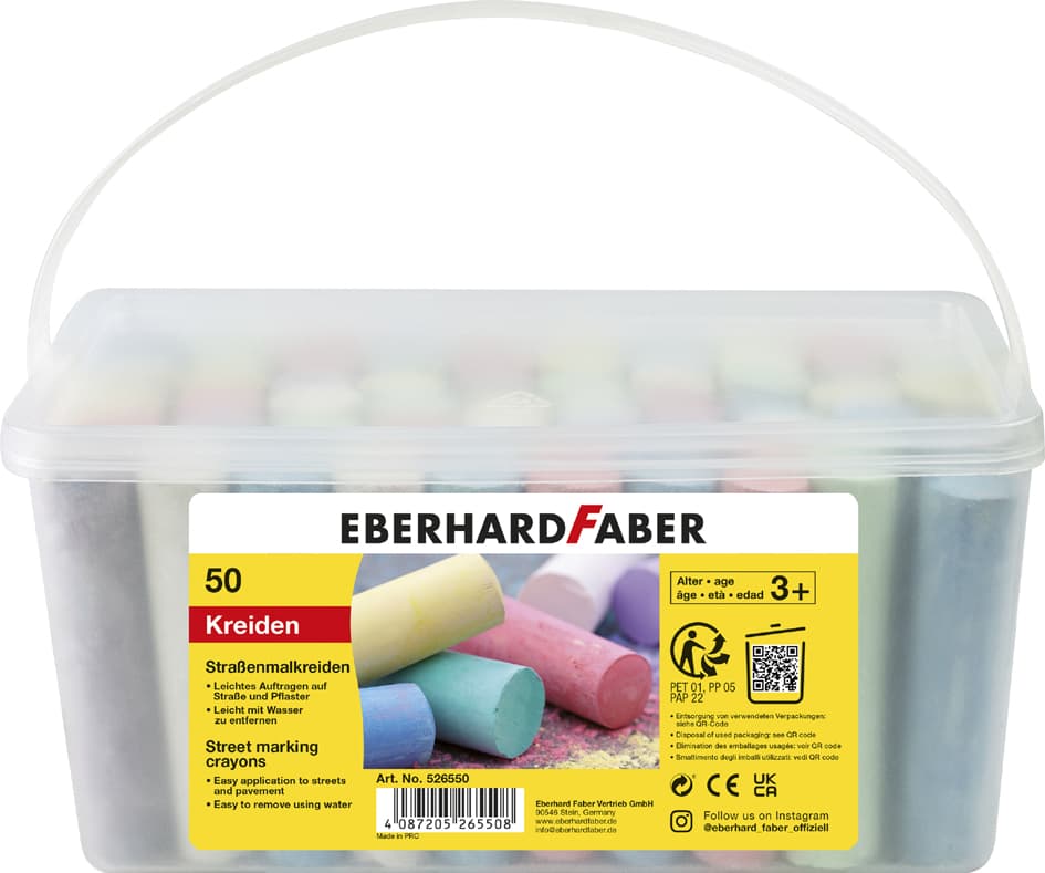 Eberhard Faber Straßenmalkreide, 50er Kunststoffeimer