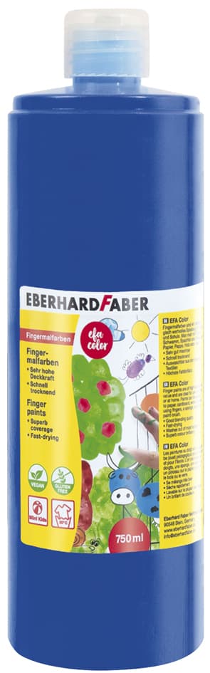 Eberhard Faber Fingerfarbe Efa Color, Kobaltblau, 750 Ml