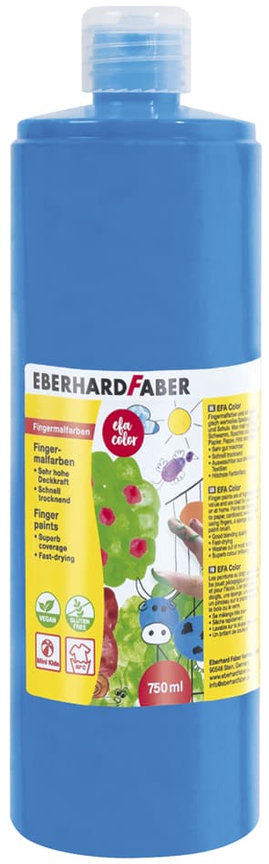Eberhard Faber Fingerfarbe Efa Color, Phthaloblau, 750 Ml