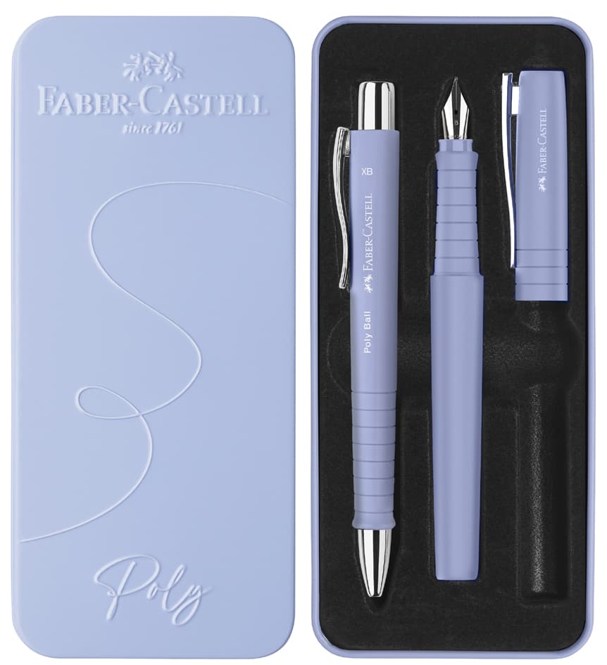 Faber-Castell Schreibgeräte-Set Poly Ball/Pen, Pale Iris