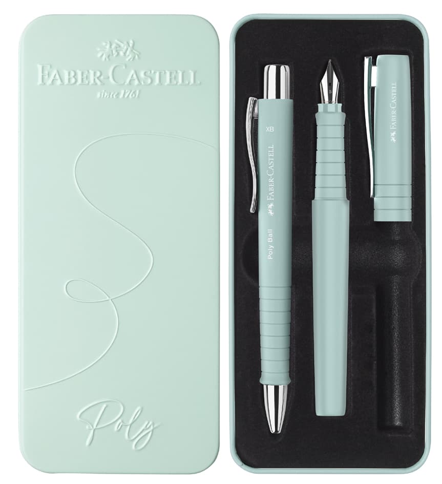 Faber-Castell Schreibgeräte-Set Poly Ball/Pen, Caribic Blue