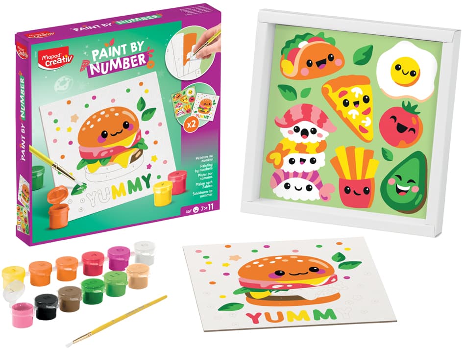Maped Creativ Malset , Malen Nach Zahlen,  Kawai Food Salty