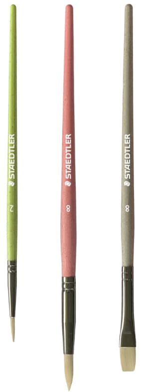 Staedtler Synthetikhaarpinsel-Set Noris, 3-Teilig