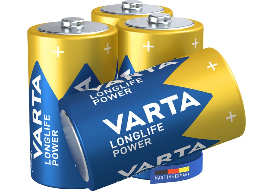 Varta Alkaline Batterie Longlife Power, Mono (D/Lr20), 4er