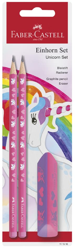 Faber-Castell Schreibset Einhorn, Pink, 3-Teilig