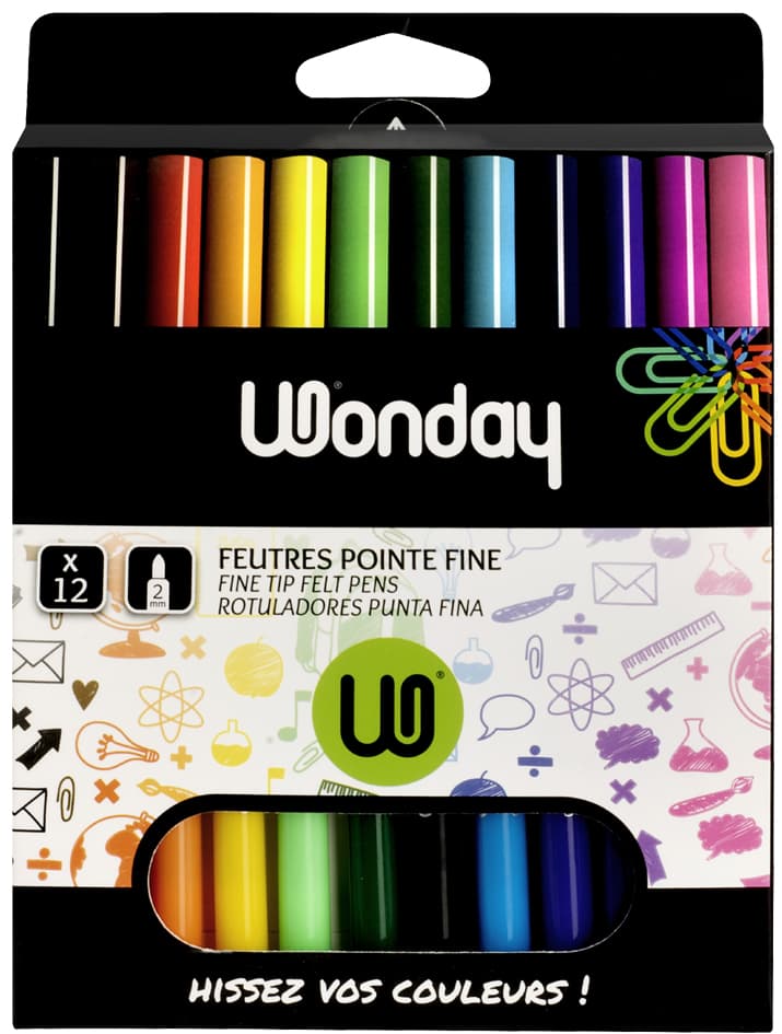 Wonday Fasermaler Min, O, 12er Kartonetui