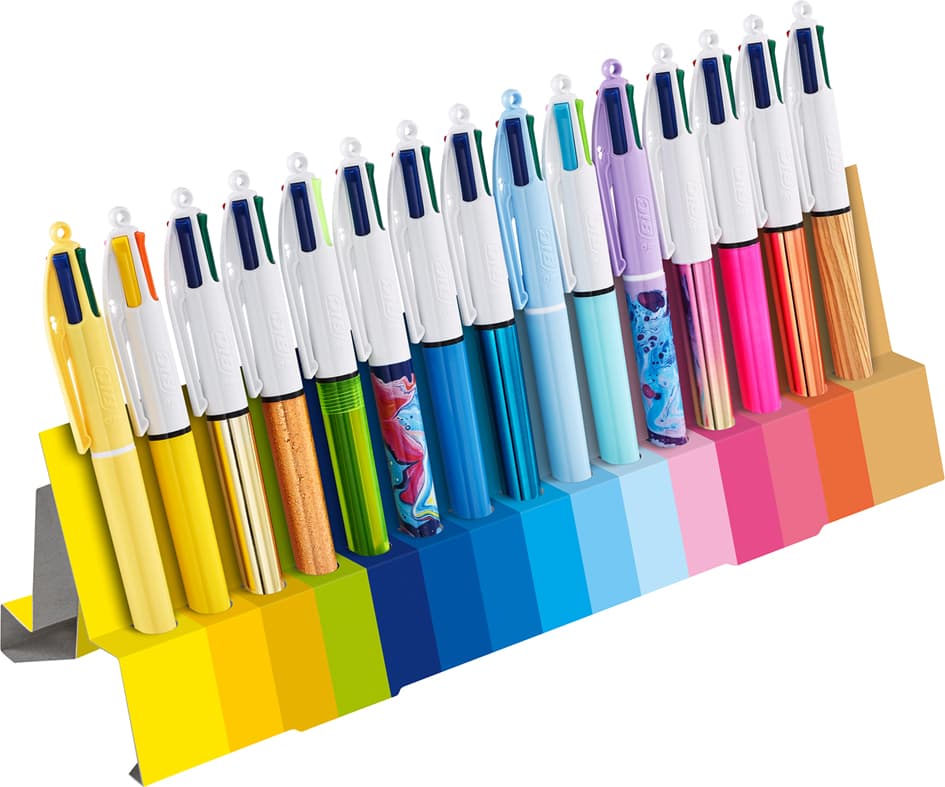 Bic Druckkugelschreiber 4 Colours, Collector Box, 15er Set