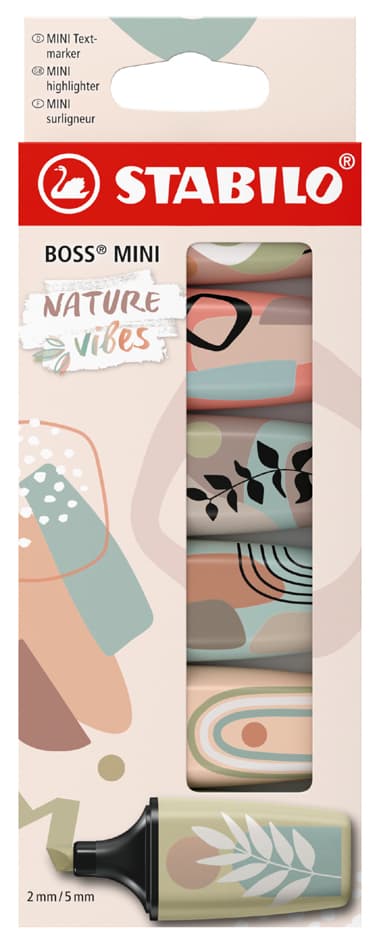 Stabilo Textmarker Boss Mini Naturevibes, 6er Kartonetui