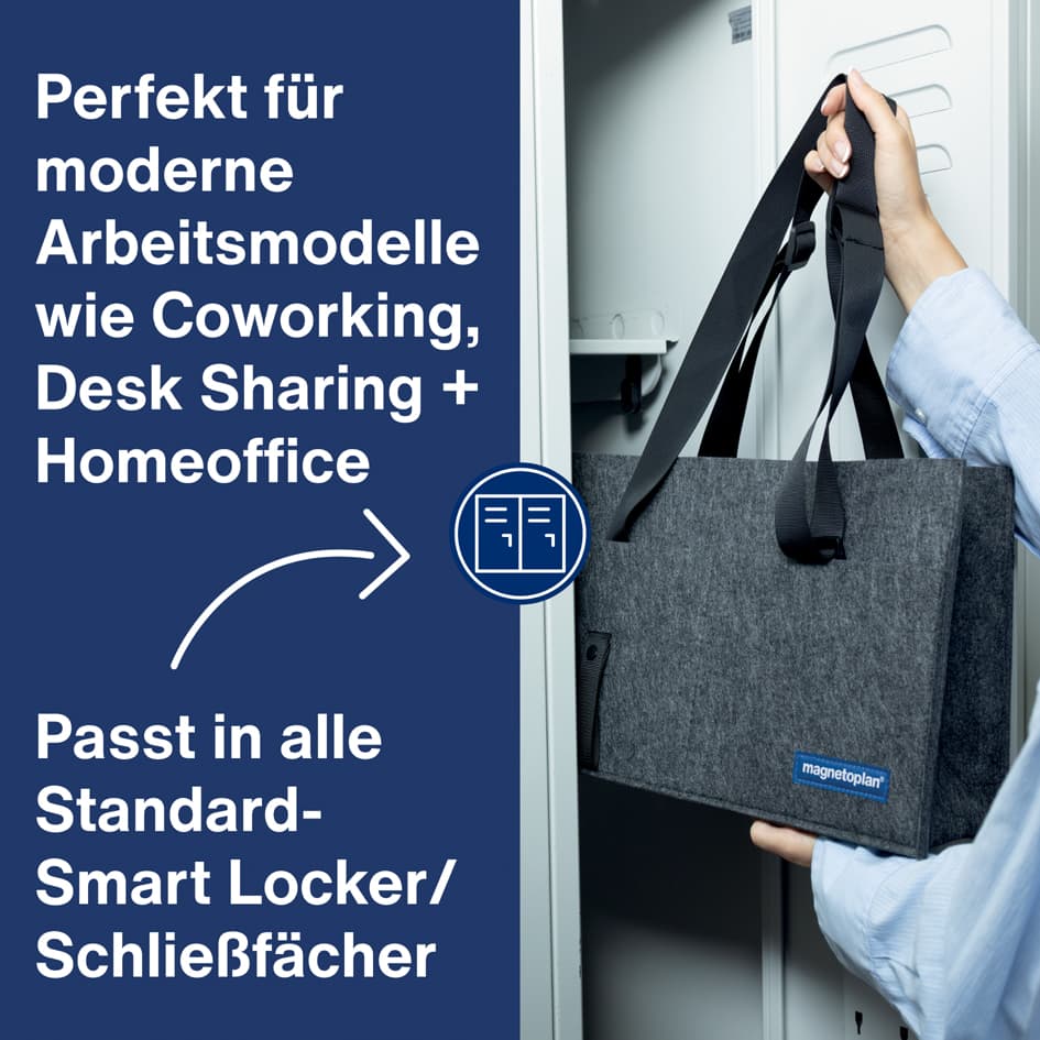 Magnetoplan Filztasche Desk Sharing Bag, Anthrazit