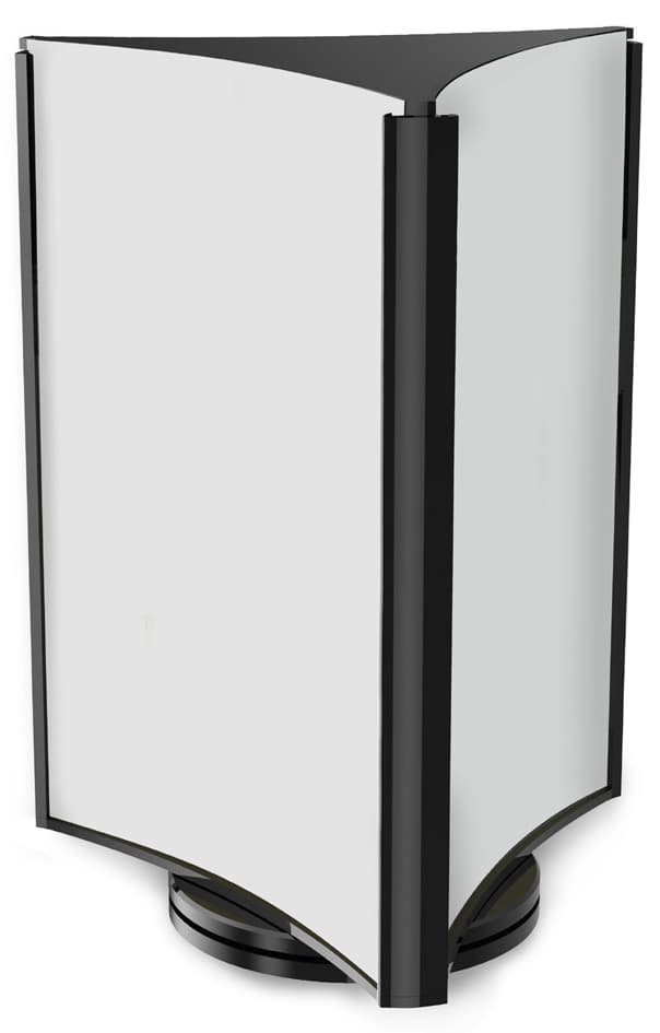 Deflecto Tischaufsteller, Drehbar, 3-Seitig, Din Lang