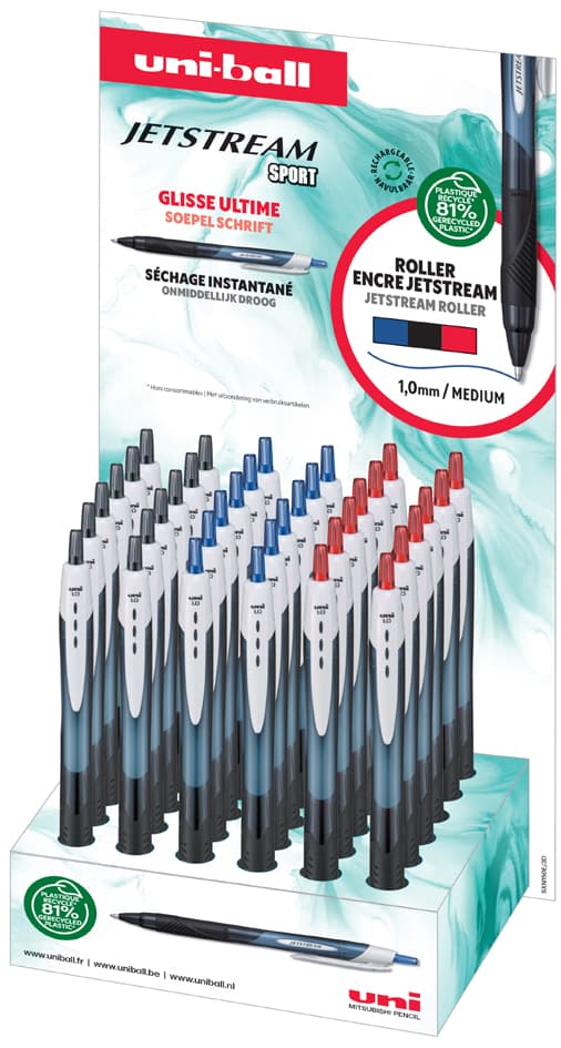 Uni-Ball Gel-Tintenroller Jetstream Sport, 36er Display