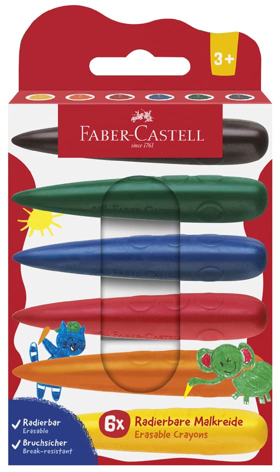 Faber-Castell Wachsmalfinger, 6er Kartonetui