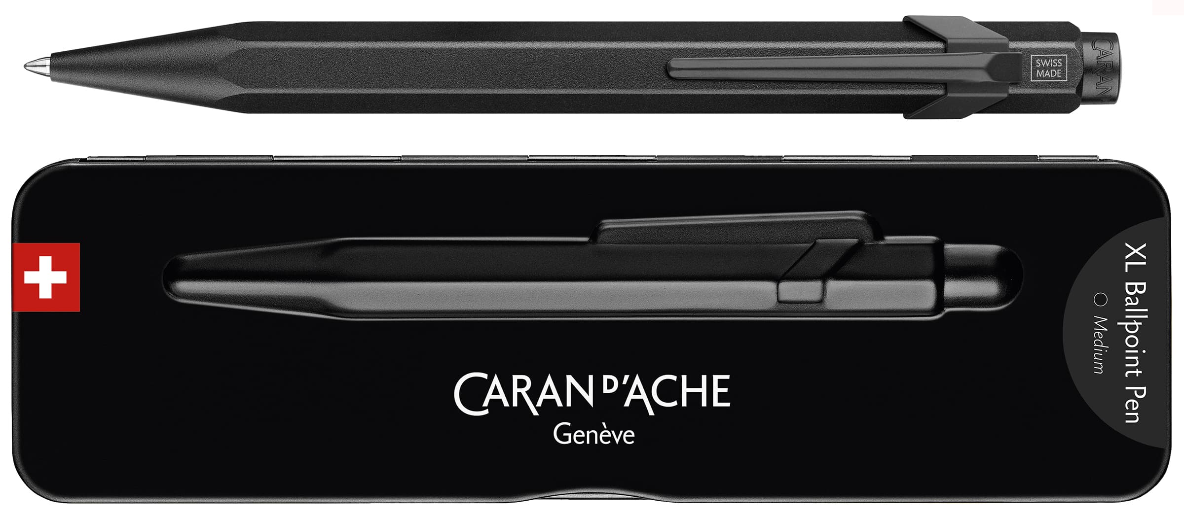 Caran D, Ache Druckkugelschreiber 849 Xl Black Code, Schwarz