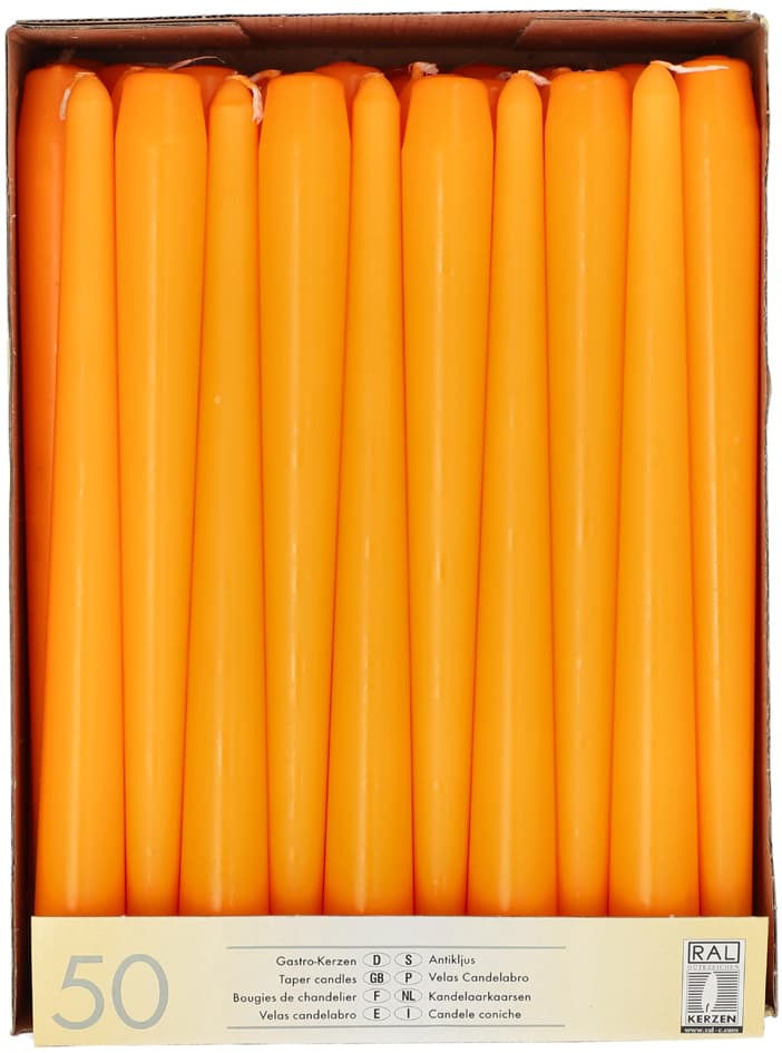 Starpak Leuchterkerzen, 22 Mm, Orange, 50er Pack