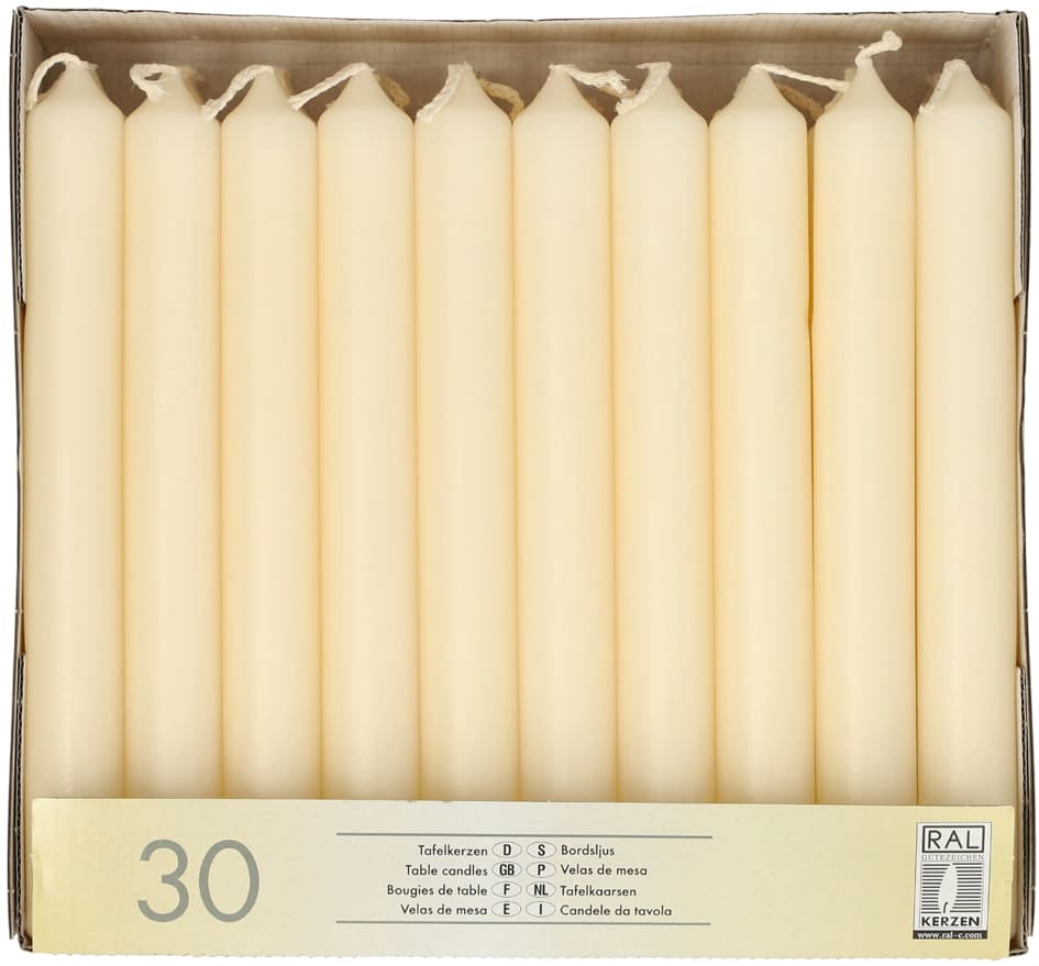 Starpak Tafelkerzen, 21 Mm, Creme, 30er Pack