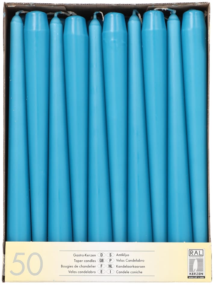 Starpak Leuchterkerzen, 22 Mm, Türkis, 50er Pack