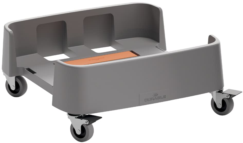 Durable Fahrwagen Durabin 90 L, Aus Rpp, 4 Lenkrollen, Grau