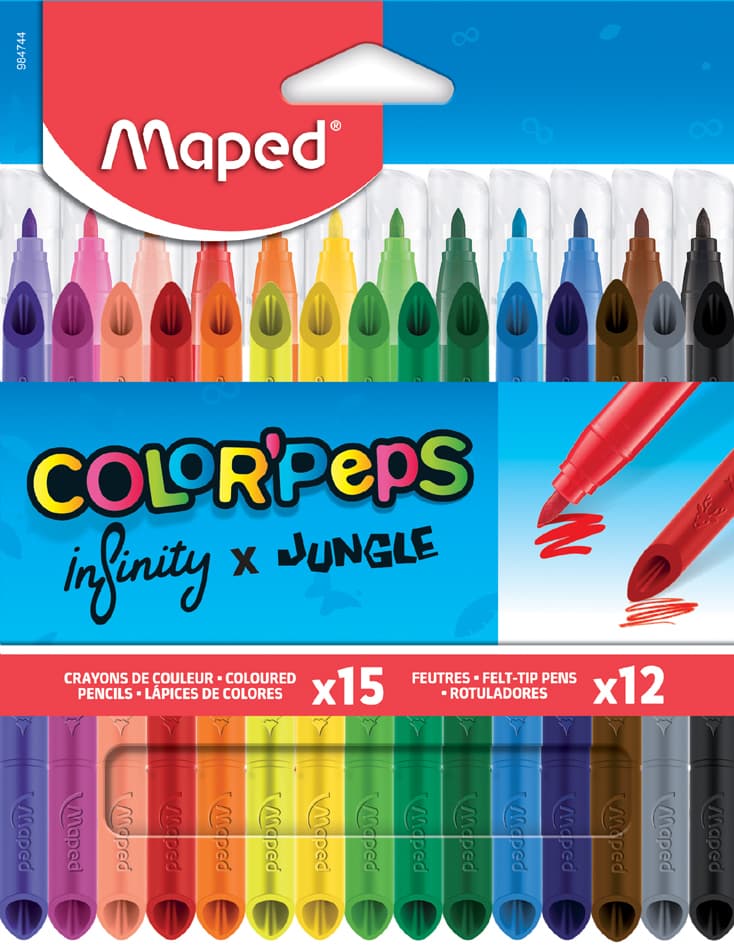 Maped Kombipackung Buntstifte Infinity/Fasermaler Color, Peps