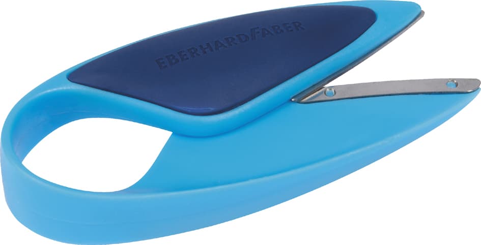 Eberhard Faber Bastelschere Mini Kids, Rund, Blau