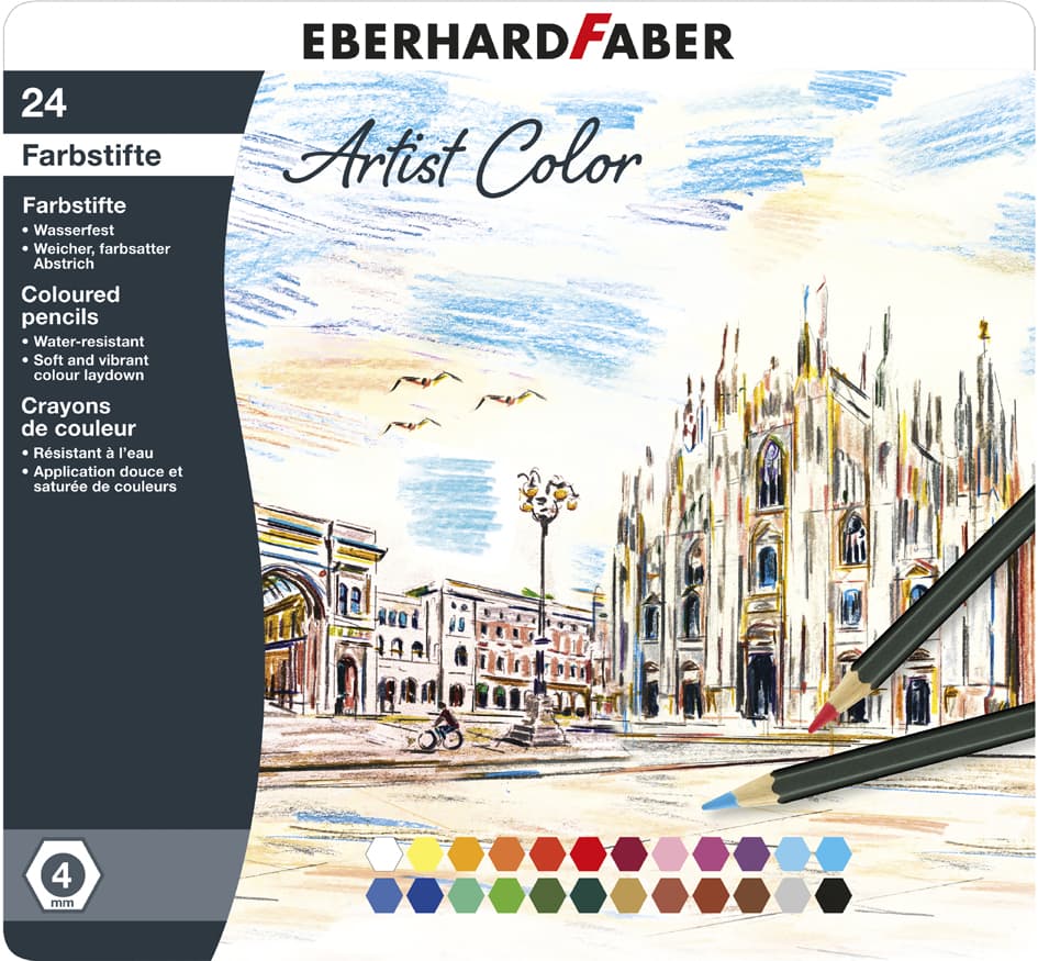 Eberhard Faber Hexagonal-Buntstift Artist Color, 24er Etui