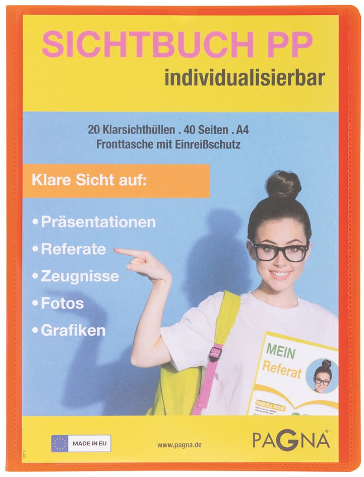 Pagna Präsentations-Sichtbuch , School, , Din A4, Orange