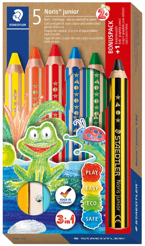 Staedtler Hexagonal-Buntstift Noris Junior, Bonuspack