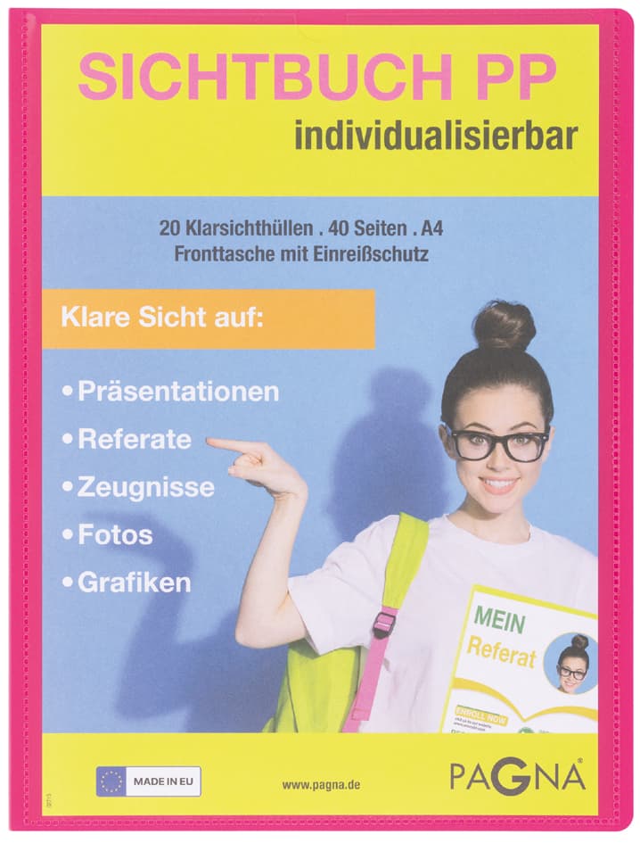 Pagna Präsentations-Sichtbuch , School, , Din A4, Dunkelrosa