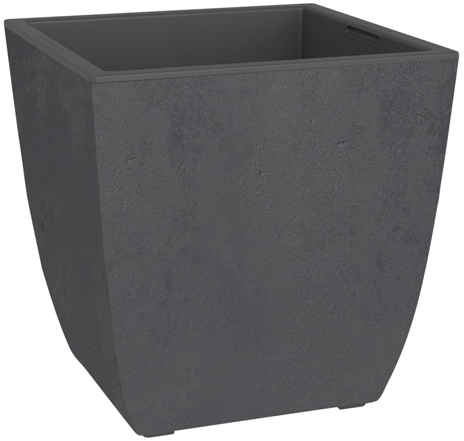 Poétic Pflanzgefäß Basalt Diva, Eckig, 435 Mm, Anthrazit