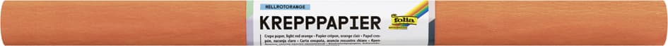 Folia Krepppapier-Rolle, (B)500 Mm X (L)2,5 M, Hellrotorange