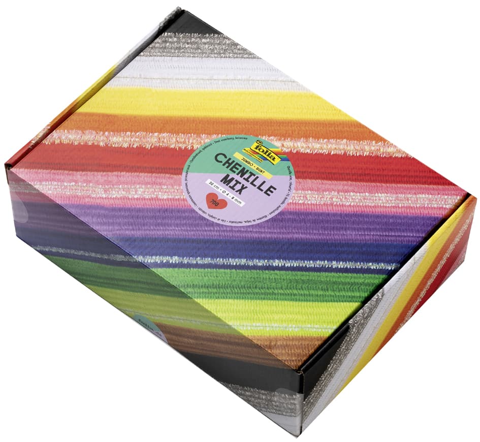 Folia Chenilledraht-Mix Jumbobox, 300 Mm, Sortiert