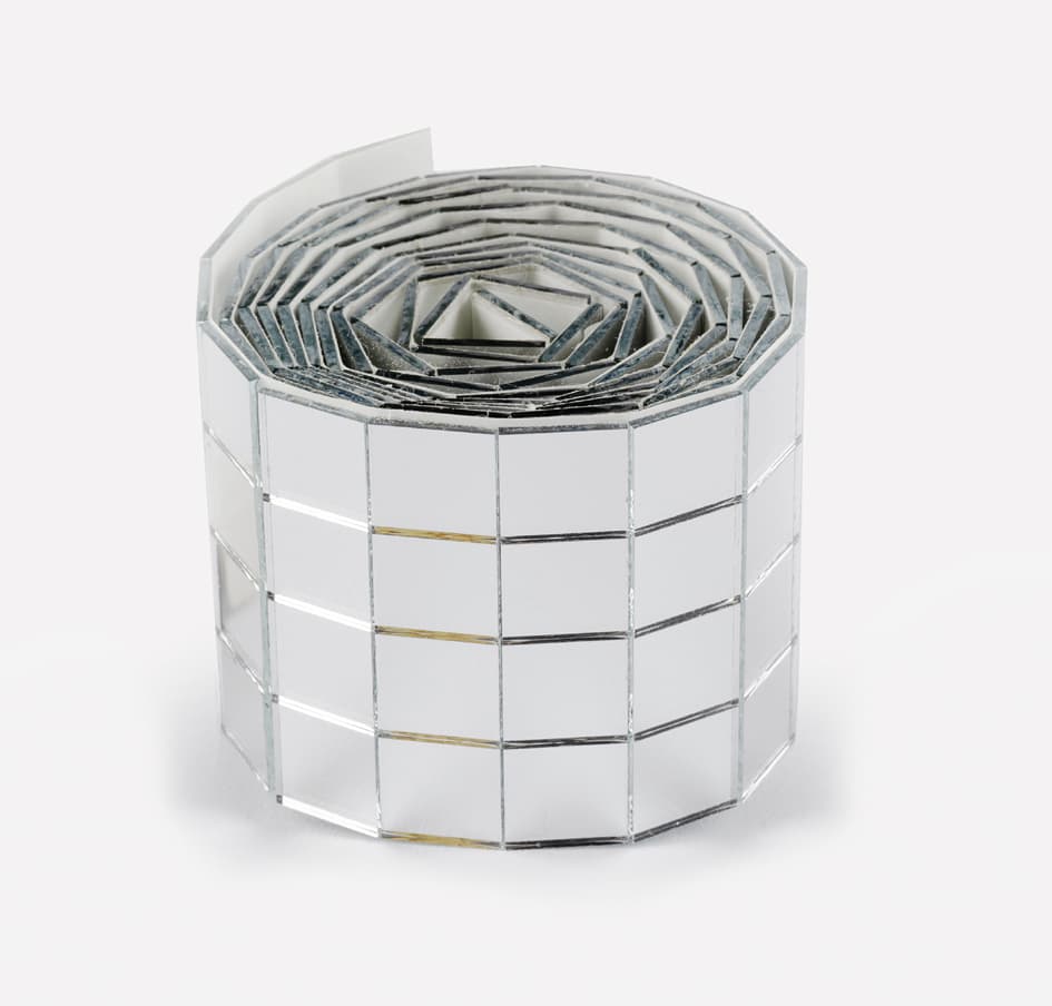 Folia Spiegelstein-Rolle , Mirror Tile Rolls, , Gr. M, Silber