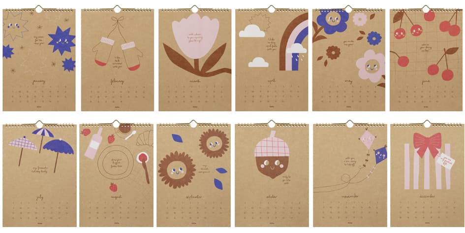 Folia Diy Kreativ-Wandkalender Crafty Memories, Din A4