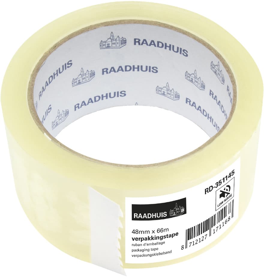 Raadhuis Verpackungsklebeband, 48 Mm X 66 M, Pp, Transparent
