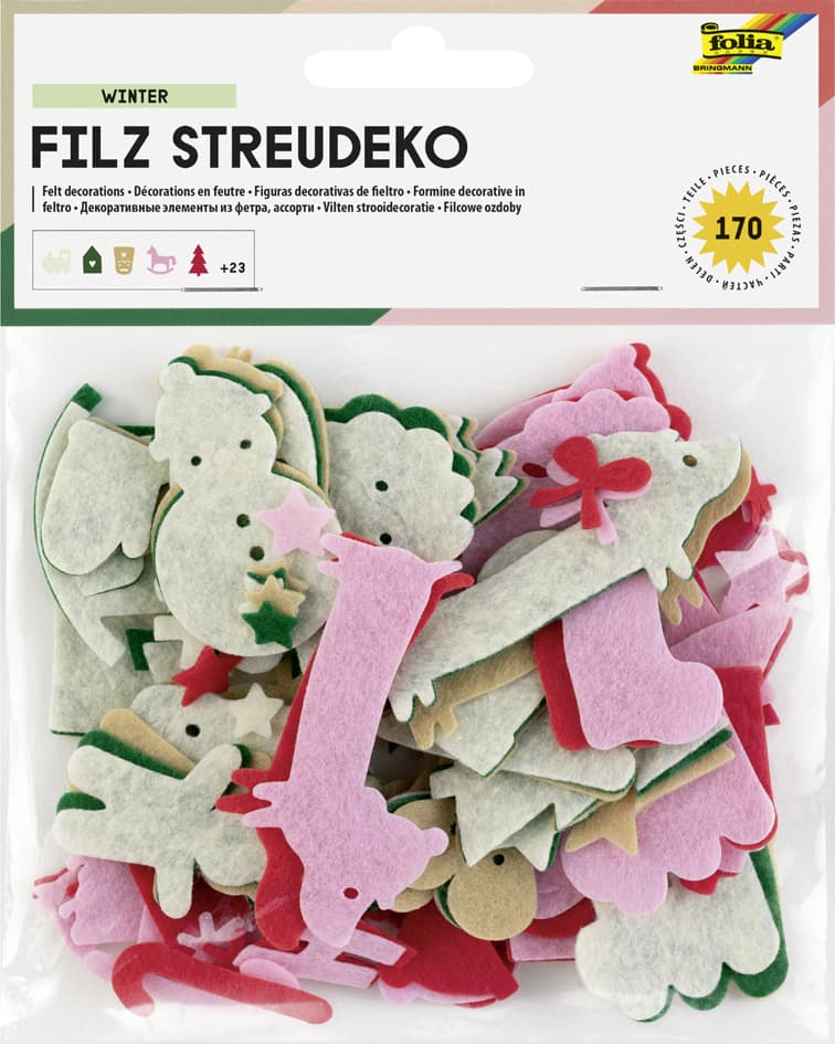 Folia Filz-Streudeko , Winter, , 170 Teile