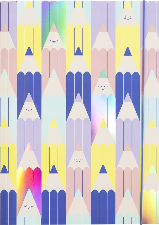 Folia Zeichnungsmappe Hotfoil , Colourful Pencils, , Din A3