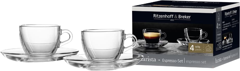 Ritzenhoff & Breker Espresso-Set Barista, 4-Teilig