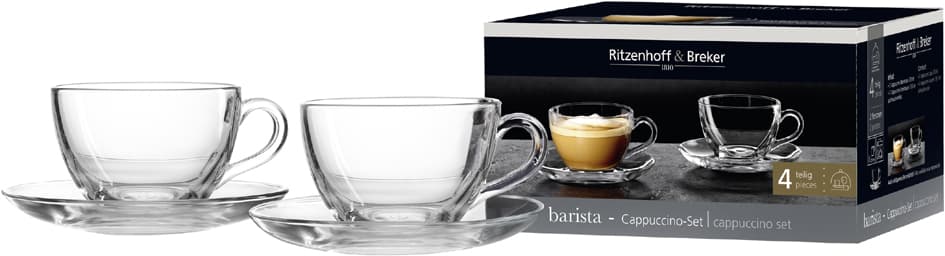 Ritzenhoff & Breker Cappuccino-Set Barista, 4-Teilig