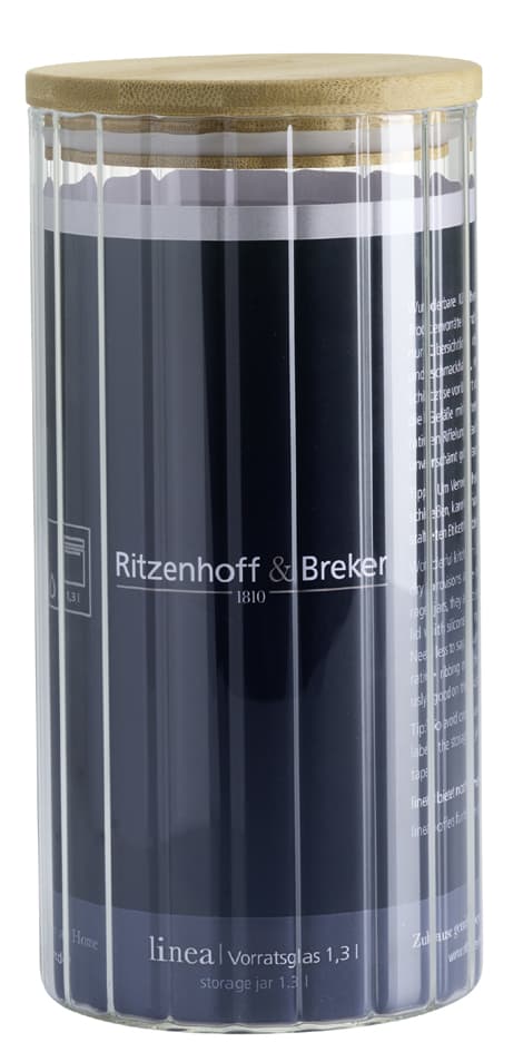 Ritzenhoff & Breker Vorratsglas Linea, Rund, 1,3 Liter