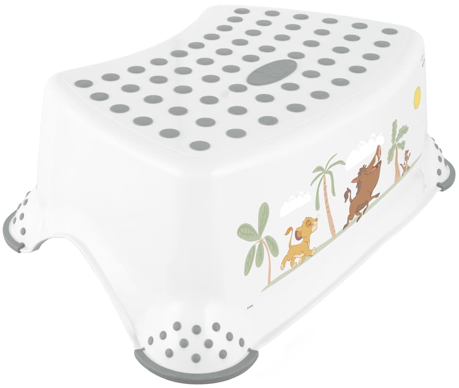 Keeeper Kids Tritthocker , Tomek Lion King, Weiß Mit Aufdruck