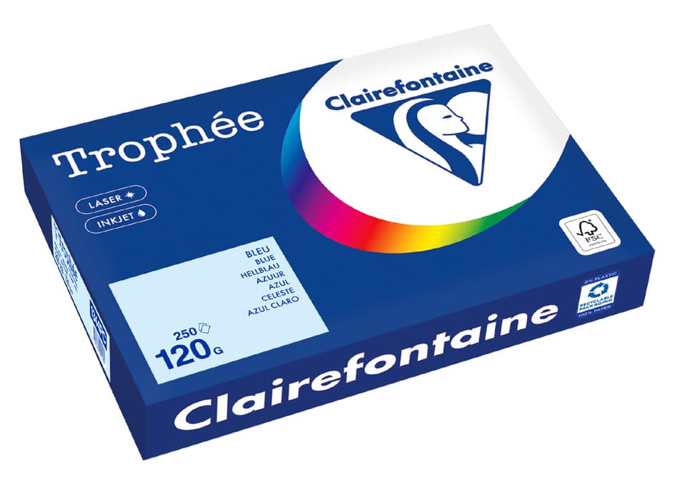 Clairefontaine Multifunktionspapier Trophée, A3, Eisblau