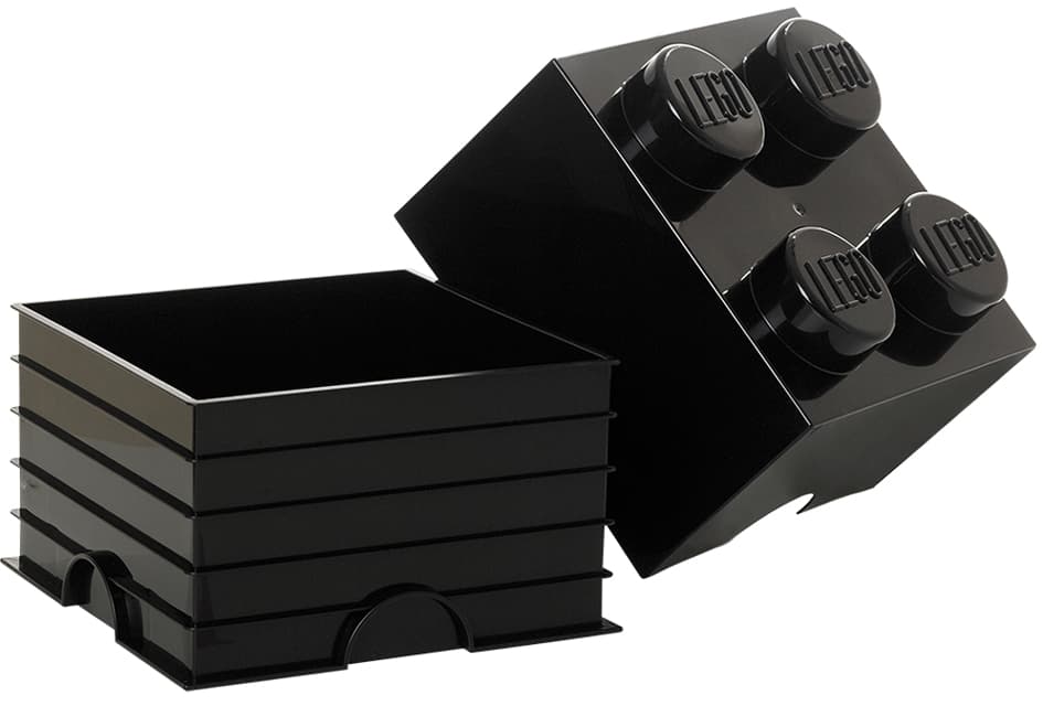 Lego Aufbewahrungsstein Storage Brick 4, 5,7 Liter, Schwarz