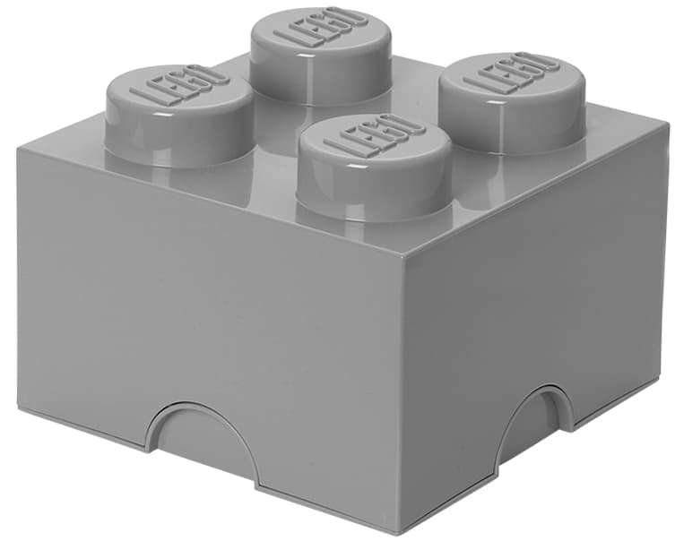 Lego Aufbewahrungsstein Storage Brick 4, 5,7 Liter, Grau