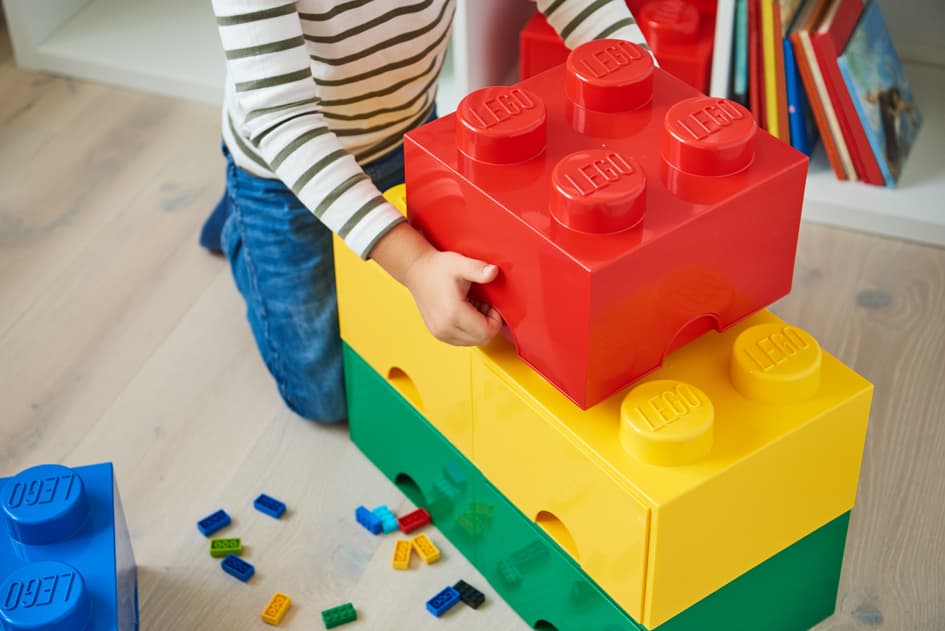 Lego Aufbewahrungsstein Storage Brick 4, 5,7 Liter, Rot