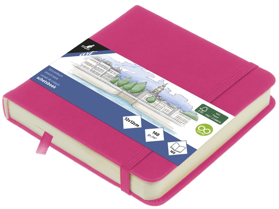 Kangaro Skizzenbuch, 80 Blatt, 120 X 120 Mm, Hot Pink