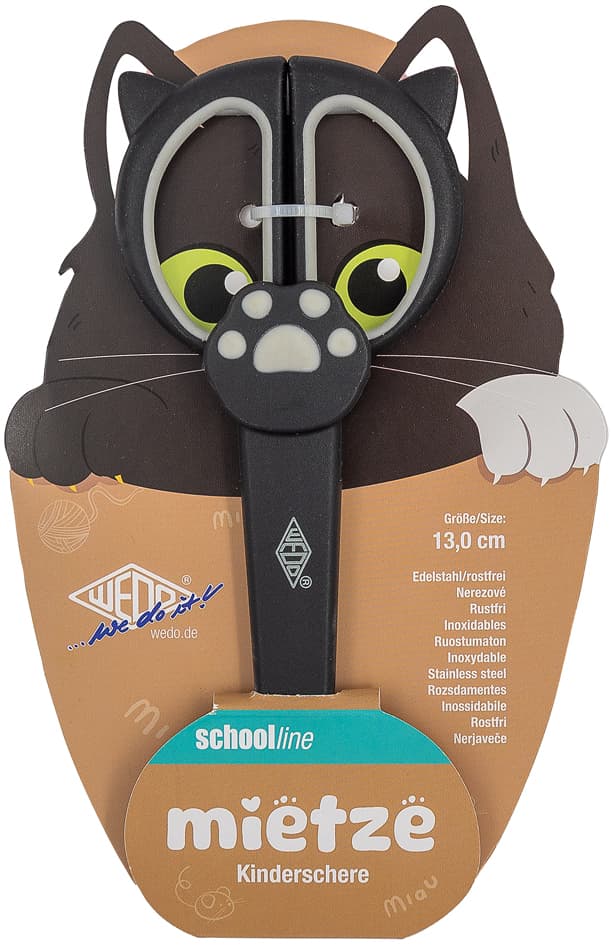 Wedo Bastelschere Mietze, Rund, Länge: 130 Mm, Rechtshänder